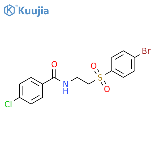 N-[2-(4-bromobenzenesulfonyl)ethyl]-4-chlorobenzamide structure