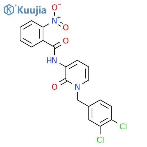N-[1-(3,4-dichlorobenzyl)-2-oxo-1,2-dihydro-3-pyridinyl]-2-nitrobenzenecarboxamide structure