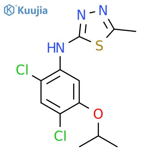 N-(2,4-dichloro-5-isopropoxyphenyl)-5-methyl-1,3,4-thiadiazol-2-amine structure