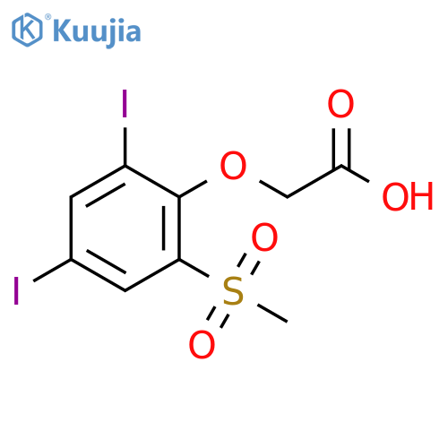 2-(2,4-diiodo-6-methanesulfonylphenoxy)acetic acid structure