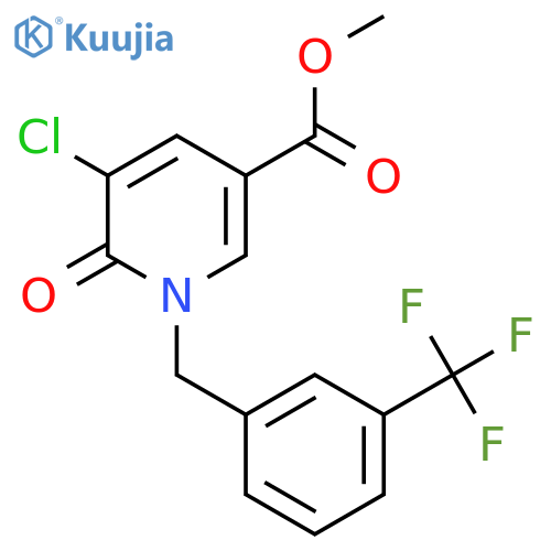 Methyl 5-chloro-6-oxo-1-[3-(trifluoromethyl)benzyl]-1,6-dihydro-3-pyridinecarboxylate structure