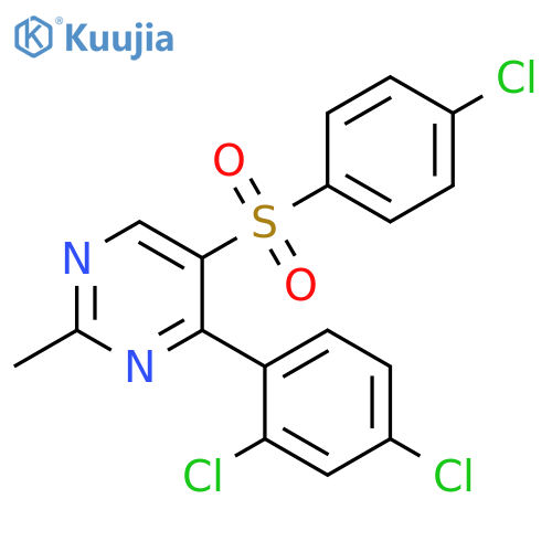 5-(4-chlorobenzenesulfonyl)-4-(2,4-dichlorophenyl)-2-methylpyrimidine structure