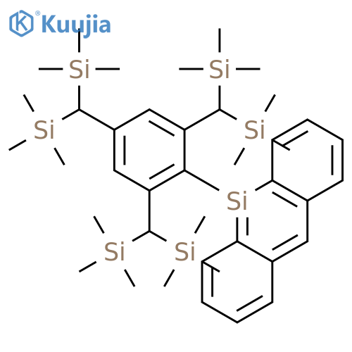9-SILAANTHRACENE, 9-[2,4,6-TRIS[BIS(TRIMETHYLSILYL)METHYL]PHENYL]- structure