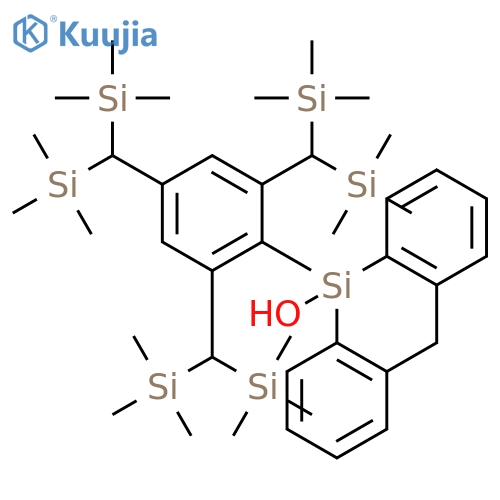 9-Silaanthracen-9(10H)-ol, 9-[2,4,6-tris[bis(trimethylsilyl)methyl]phenyl]- structure