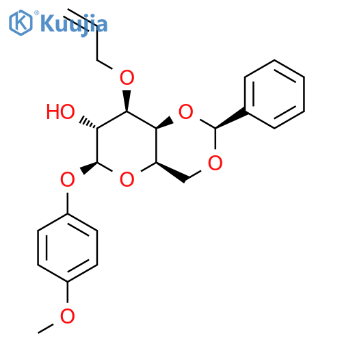 (4AR,6S,7R,8R,8aS)-8-(Allyloxy)-6-(4-methoxyphenoxy)-2-phenylhexahydropyrano3,2-d1,3dioxin-7-ol structure