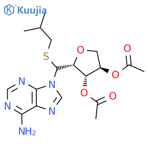 [(3R,4S,5R)-4-Acetyloxy-5-[(6-aminopurin-9-yl)-(2-methylpropylsulfanyl)methyl]oxolan-3-yl] acetate structure