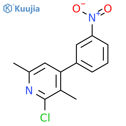 PYRIDINE, 2-CHLORO-3,6-DIMETHYL-4-(3-NITROPHENYL)- structure