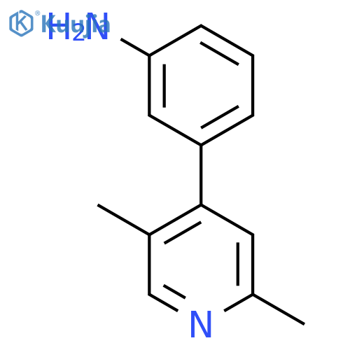 Benzenamine, 3-(2,5-dimethyl-4-pyridinyl)- structure