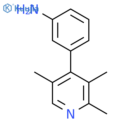 Benzenamine, 3-(2,3,5-trimethyl-4-pyridinyl)- structure