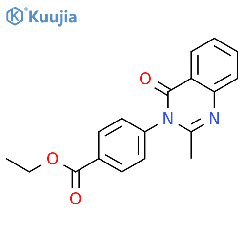 ethyl 4-(2-methyl-4-oxo-3,4-dihydroquinazolin-3-yl)benzoate structure