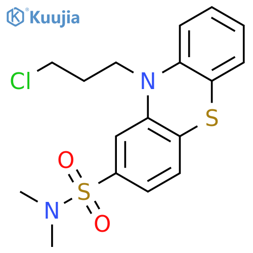 10-(3-chloropropyl)-N,N-dimethyl-10H-phenothiazine-2-sulphonamide structure