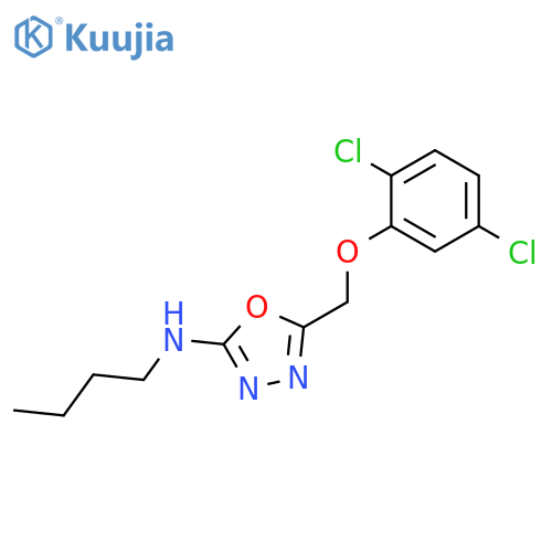 1,3,4-Oxadiazol-2-amine, N-butyl-5-((2,5-dichlorophenoxy)methyl)- structure