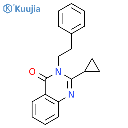 4(3H)-Quinazolinone, 2-cyclopropyl-3-(2-phenylethyl)- structure