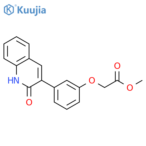 Acetic acid, [3-(1,2-dihydro-2-oxo-3-quinolinyl)phenoxy]-, methyl ester structure