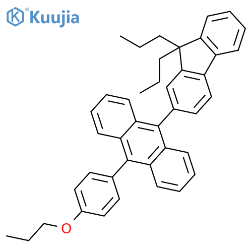 Anthracene, 9-(9,9-dipropyl-9H-fluoren-2-yl)-10-(4-propoxyphenyl)- structure