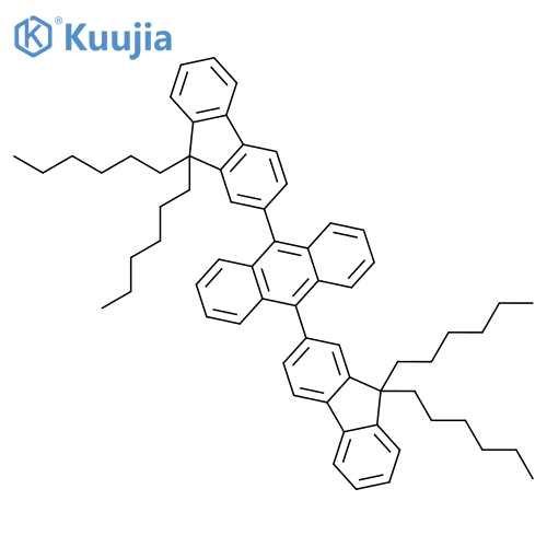 ANTHRACENE, 9,10-BIS(9,9-DIHEXYL-9H-FLUOREN-2-YL)- structure
