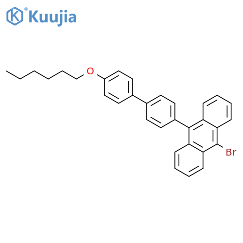 ANTHRACENE, 9-BROMO-10-[4'-(HEXYLOXY)[1,1'-BIPHENYL]-4-YL]- structure