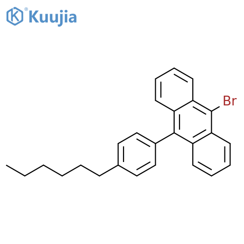 ANTHRACENE, 9-BROMO-10-(4-HEXYLPHENYL)- structure