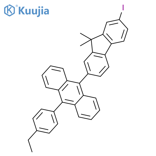 ANTHRACENE, 9-(4-ETHYLPHENYL)-10-(7-IODO-9,9-DIMETHYL-9H-FLUOREN-2-YL)- structure