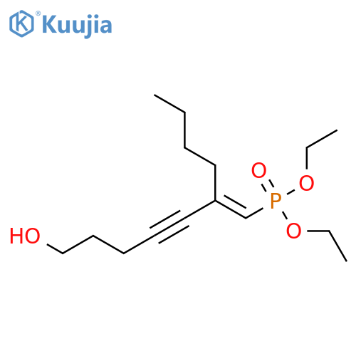Phosphonic acid, [(1Z)-2-butyl-7-hydroxy-1-hepten-3-ynyl]-, diethyl ester structure