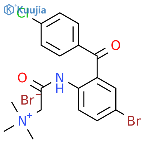 ({4-bromo-2-(4-chlorobenzoyl)phenylcarbamoyl}methyl)trimethylazanium bromide structure