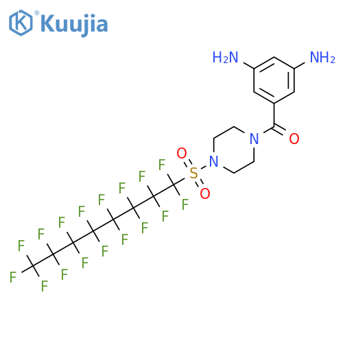 PIPERAZINE, 1-(3,5-DIAMINOBENZOYL)-4-[(HEPTADECAFLUOROOCTYL)SULFONYL]- structure