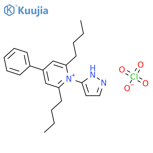 PYRIDINIUM, 2,6-DIBUTYL-4-PHENYL-1-(1H-PYRAZOL-3-YL)-, PERCHLORATE structure
