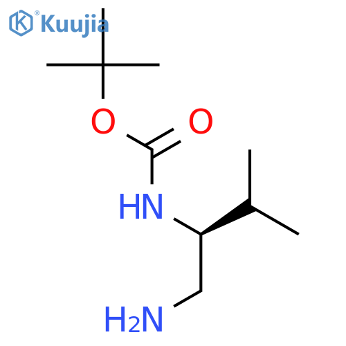 tert-butyl N-(2S)-1-amino-3-methylbutan-2-ylcarbamate structure