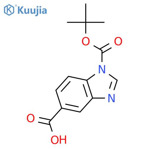 1-BOC-benzimidazole-5-carboxilic Acid structure
