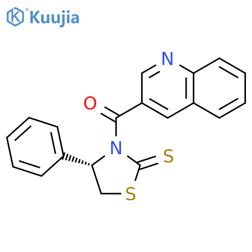 2-THIAZOLIDINETHIONE, 4-PHENYL-3-(3-QUINOLINYLCARBONYL)-, (4S)- structure