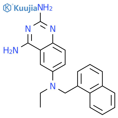 2,4,6-QUINAZOLINETRIAMINE, N6-ETHYL-N6-(1-NAPHTHALENYLMETHYL)- structure
