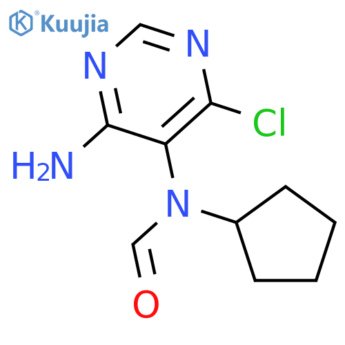 N-(4-amino-6-chloropyrimidin-5-yl)-N-cyclopentylformamide structure
