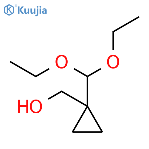 1-(diethoxymethyl)cyclopropylmethanol structure