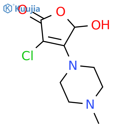 2(5H)-FURANONE, 3-CHLORO-5-HYDROXY-4-(4-METHYL-1-PIPERAZINYL)- structure