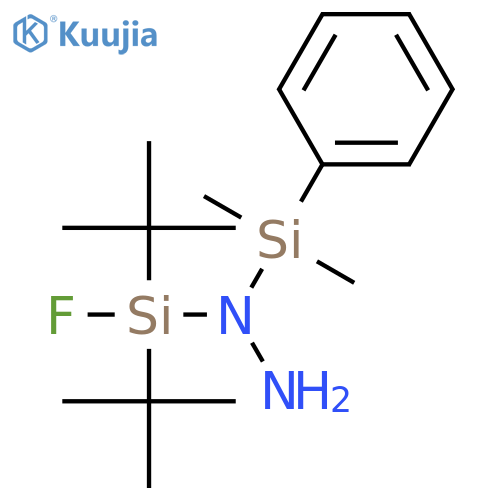 HYDRAZINE, 1-[BIS(1,1-DIMETHYLETHYL)FLUOROSILYL]-1-(DIMETHYLPHENYLSILYL)- structure