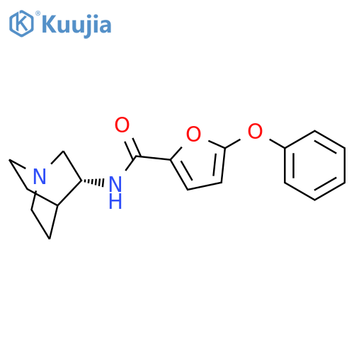 2-Furancarboxamide, N-(3R)-1-azabicyclo[2.2.2]oct-3-yl-5-phenoxy- structure