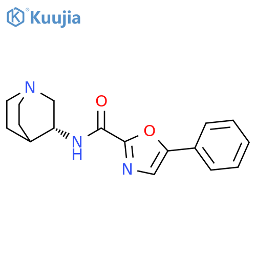 2-OXAZOLECARBOXAMIDE, N-(3R)-1-AZABICYCLO[2.2.2]OCT-3-YL-5-PHENYL- structure