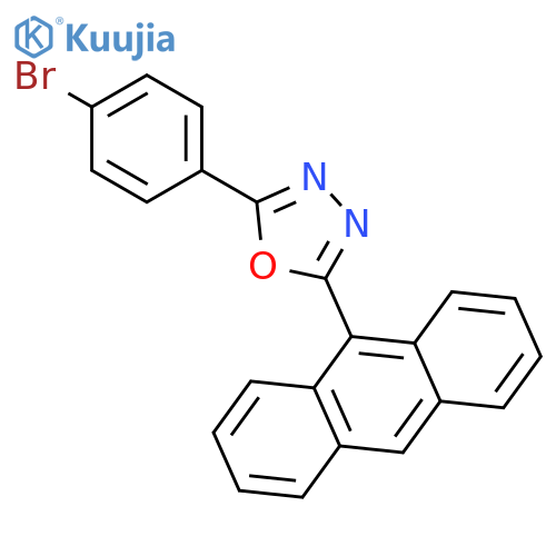 1,3,4-Oxadiazole, 2-(9-anthracenyl)-5-(4-bromophenyl)- structure