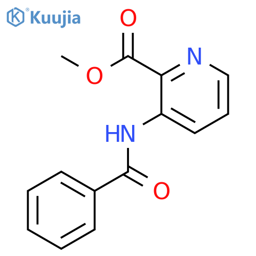 2-Pyridinecarboxylic acid, 3-(benzoylamino)-, methyl ester structure