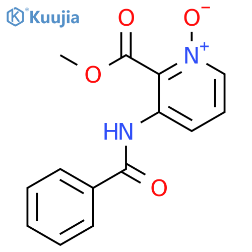 2-PYRIDINECARBOXYLIC ACID, 3-(BENZOYLAMINO)-, METHYL ESTER, 1-OXIDE structure