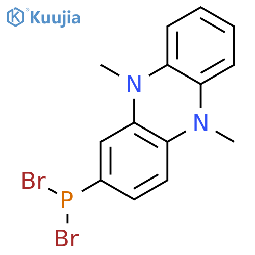 PHOSPHONOUS DIBROMIDE, (5,10-DIHYDRO-5,10-DIMETHYL-2-PHENAZINYL)- structure