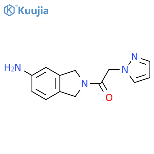 1H-Isoindol-5-amine, 2,3-dihydro-2-(1H-pyrazol-1-ylacetyl)- structure