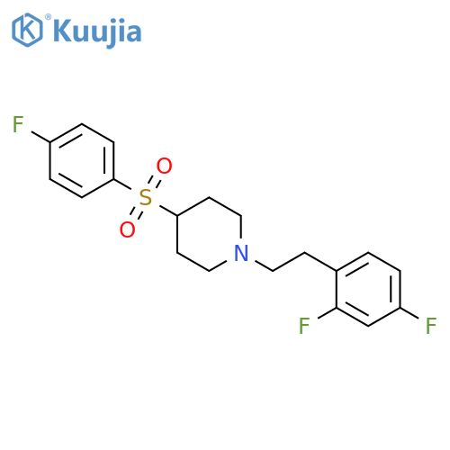 Piperidine, 1-[2-(2,4-difluorophenyl)ethyl]-4-[(4-fluorophenyl)sulfonyl]- structure