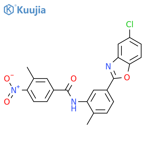 <br>N-[5-(5-Chloro-benzooxazol-2-yl)-2-methyl-phenyl] -3-methyl-4-nitrobenzamid e structure