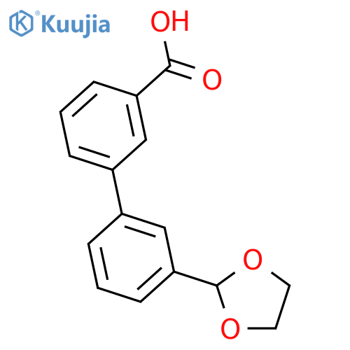 3'-(1,3-Dioxolan-2-yl)biphenyl-3-carboxylic acid structure
