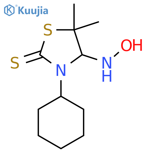 3-Cyclohexyl-4-(hydroxyamino)-5,5-dimethyl-1,3-thiazolidine-2-thione structure