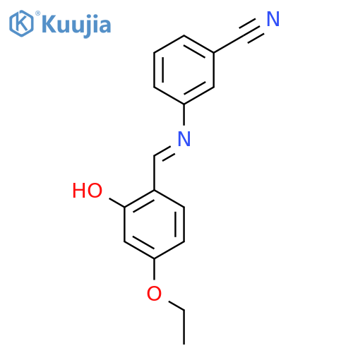3-{[(4-Ethoxy-2-hydroxyphenyl)methylidene]amino}benzonitrile structure