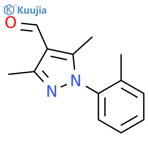 3,5-dimethyl-1-(2-methylphenyl)-1H-pyrazole-4-carbaldehyde structure