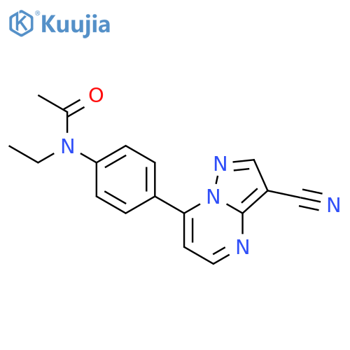 Acetamide, N-[4-(3-cyanopyrazolo[1,5-a]pyrimidin-7-yl)phenyl]-N-ethyl- structure