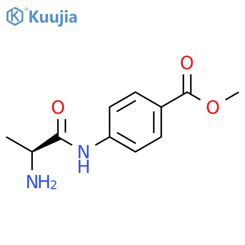 Benzoic acid, 4-[[(2S)-2-amino-1-oxopropyl]amino]-, methyl ester structure